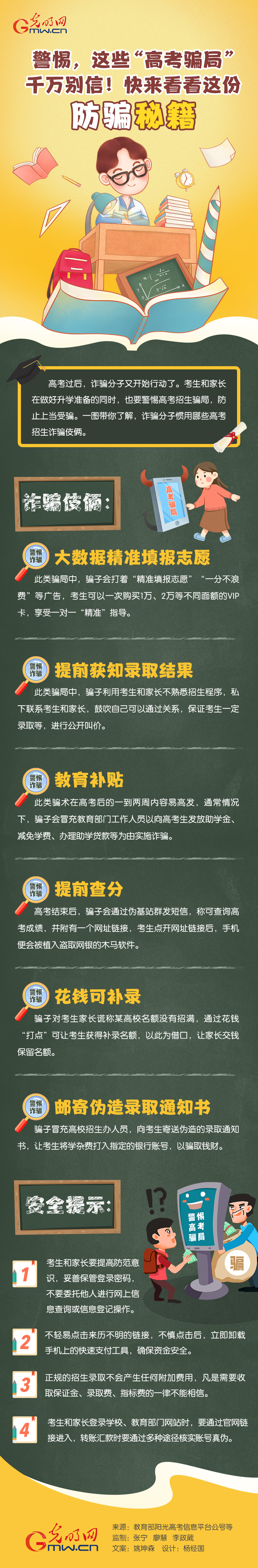 圖解丨這些“高考騙局”千萬別信！快來看看這份防騙秘籍