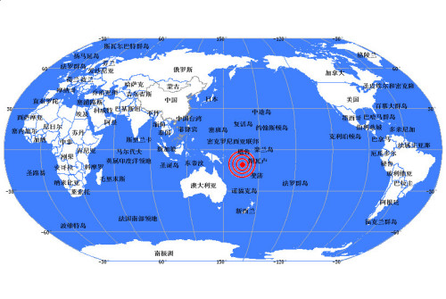 圣克魯斯群島附近海域發(fā)生多次余震最強達(dá)7.6級