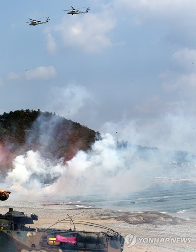 韓國海軍陸戰(zhàn)隊首次履行聯(lián)合登陸軍司令職責。